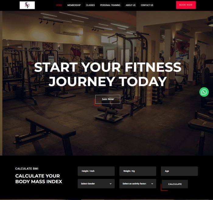 Emmy Fitness website screenshot