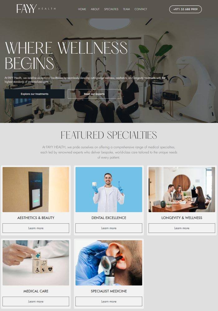 Fayy Health website screenshot